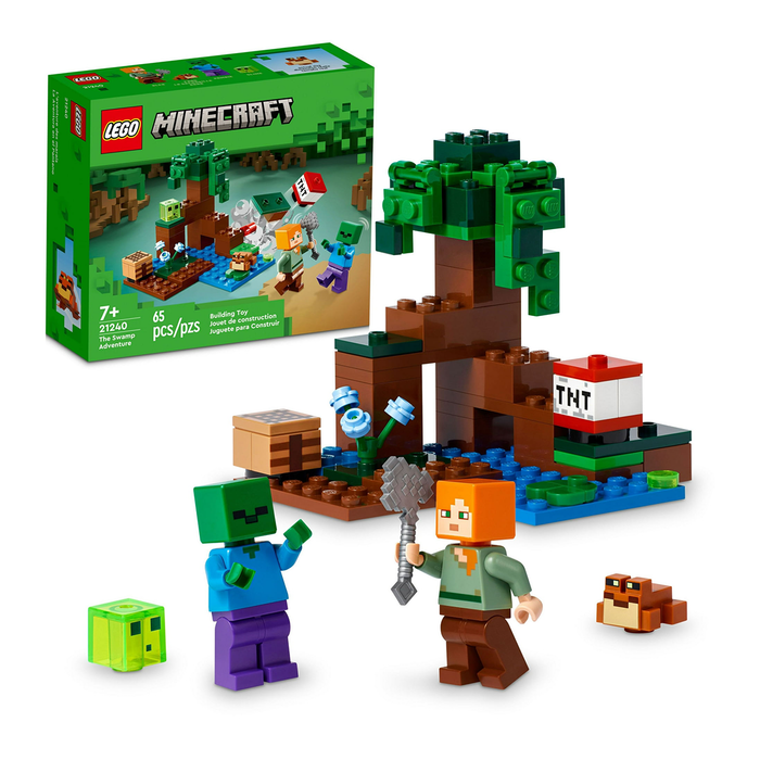 LEGO Minecraft The Swamp Adventure 21240 Building Toy Set