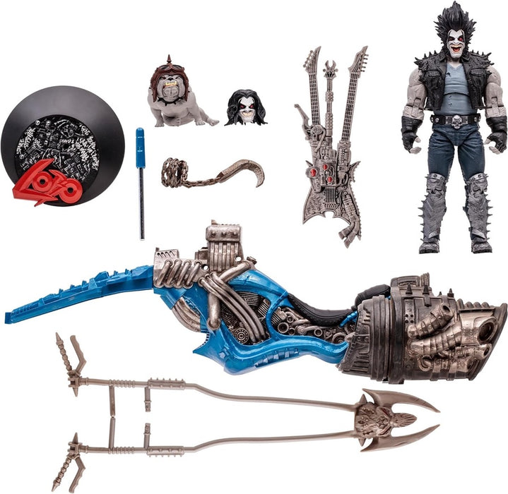 DC Multiverse (Justice League of America) Lobo & Spacehog 7-Inch Scale Action Figure with Vehicle Gold Label Exclusive