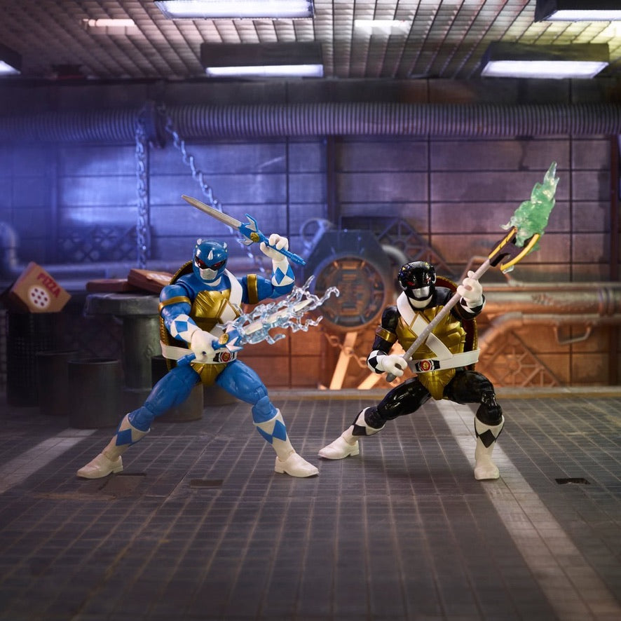  Power Rangers X Teenage Mutant Ninja Turtles Lightning  Collection Donatello y Leonardo Blue Figuras de Acción : Toys & Games