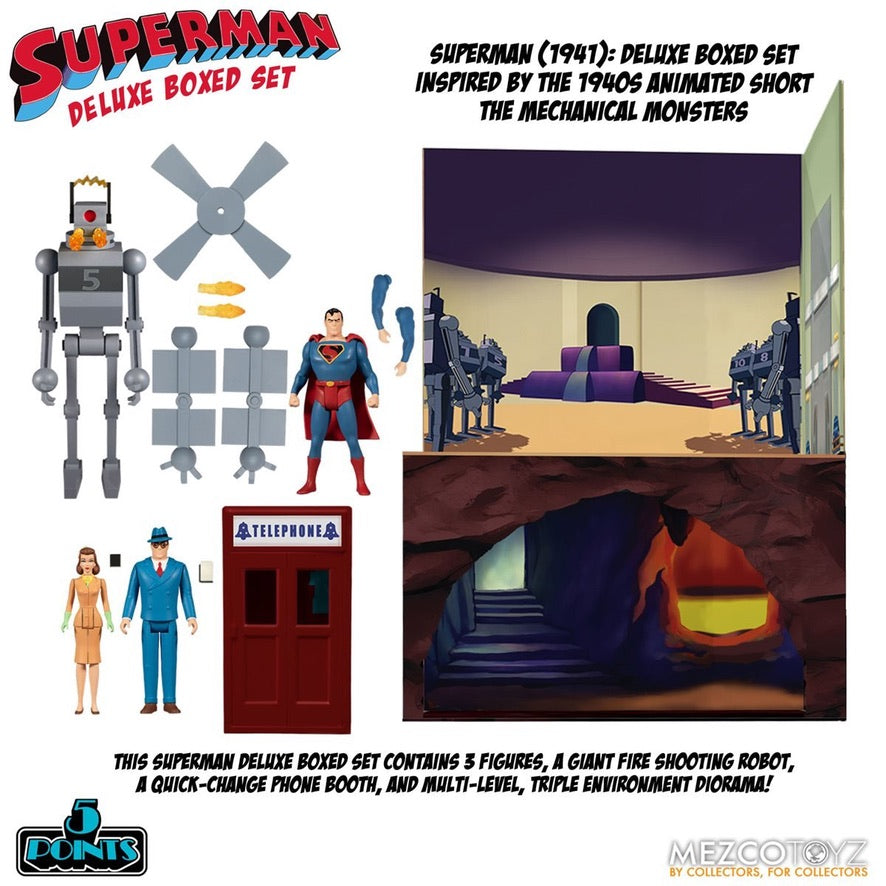 Superman (1941): The Mechanical Monsters 5 Points Deluxe Boxed Set