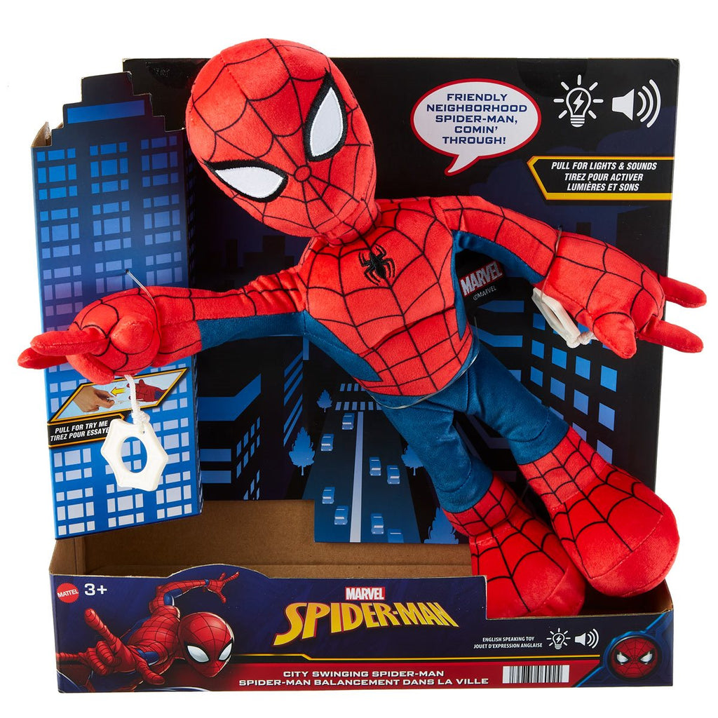 Marvel City Swinging Spider-Man Plush — Chubzzy Wubzzy Toys 