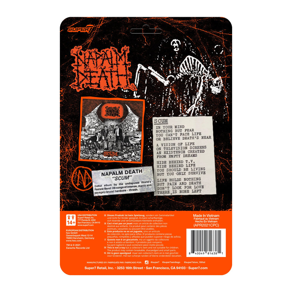 Napalm Death ReAction Figure Scum Demon (Orange) — Chubzzy Wubzzy