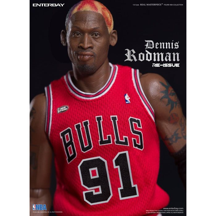 NBA Chicago Bulls Dennis Rodman Real Masterpiece 1/6 Scale Action Figure - Reissue