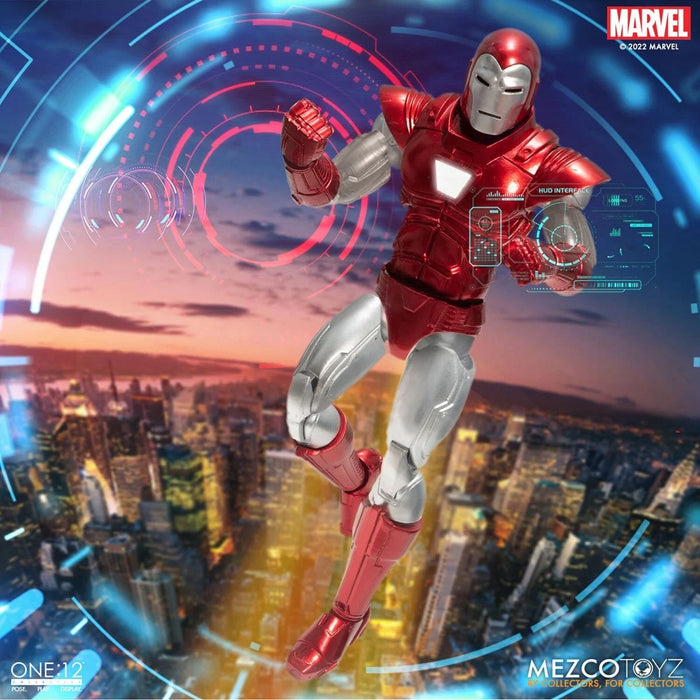 Mezco One:12 Collective Iron Man: Silver Centurion Edition Action Figure