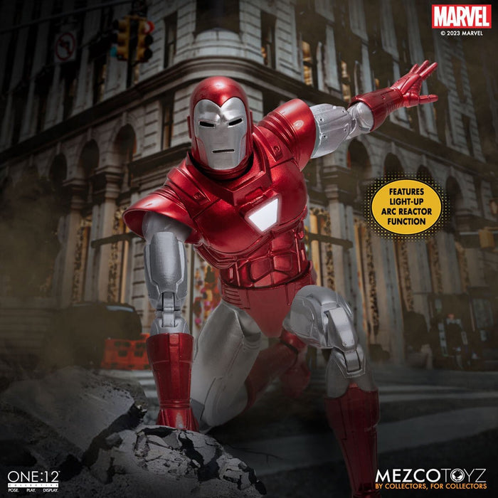 Mezco One:12 Collective Iron Man: Silver Centurion Edition Action Figure