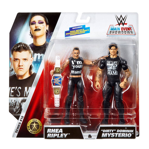 WWE Main Event Showdown Series 18 Rhea Ripley vs "Dirty" Dominik Mysterio Action Figure 2-Pack