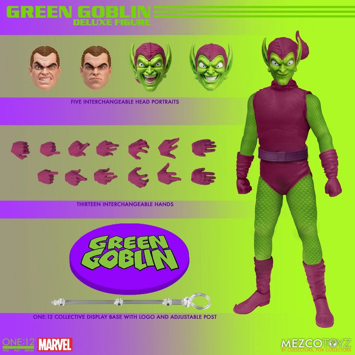 Mezco One:12 Collective Spider-Man Green Gobin Deluxe Edition Action Figure