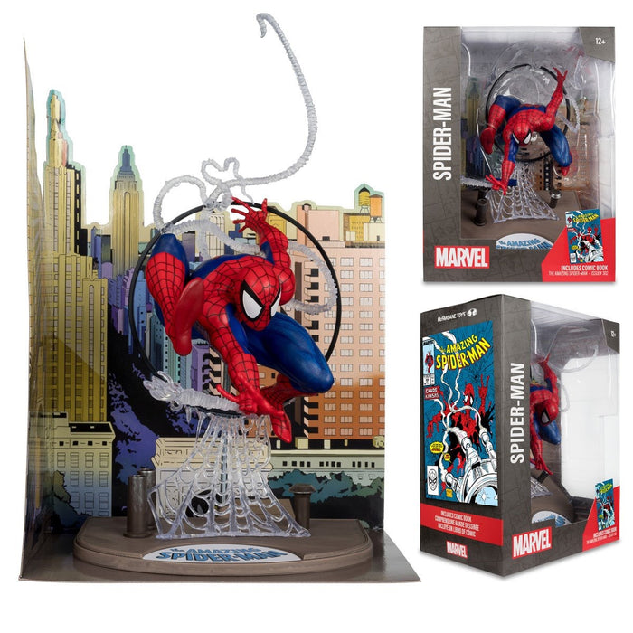 Marvel Spider-Man The Amazing Spider-Man #301 1:6th Scale Posed Figure with Scene and Comic