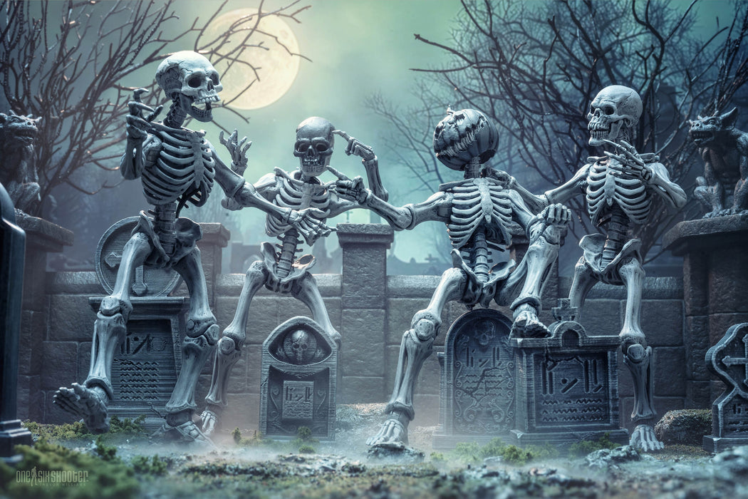 Graveyard Skeletons by Four Horsemen Studios Action Figure 4-Pack