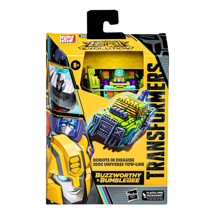 Transformers Buzzworthy  Bumblebee Legacy: Evolution Robots in Disguise 2k Universe Tow-Line Action Figure Exclusive