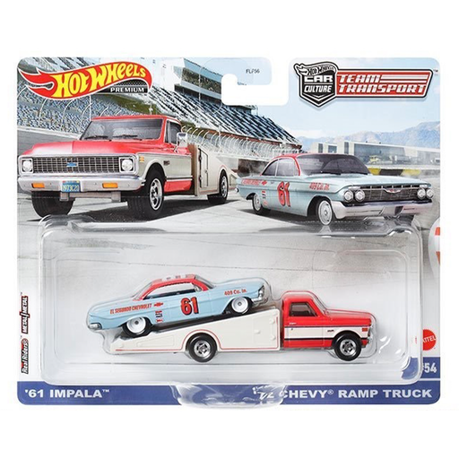 Hot Wheels Team Transport 2023 Mix 2 '72 Chevy Ramp Truck and '61 Impala 2-Pack