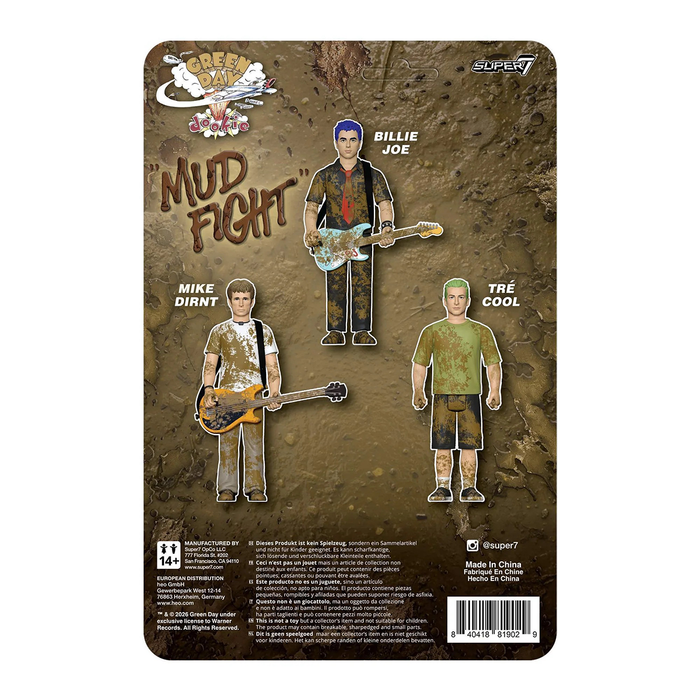 Green Day Wave 01 Mike Dirnt (Mud Fight) ReAction Figure