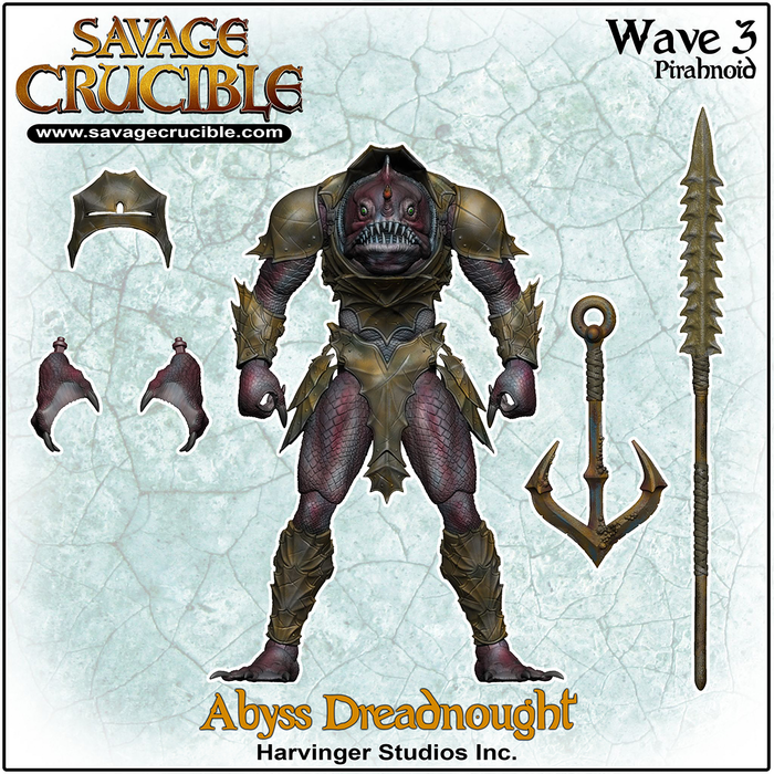 Savage Crucible Abyss Dreadnaught Pirahnoid Action Figure