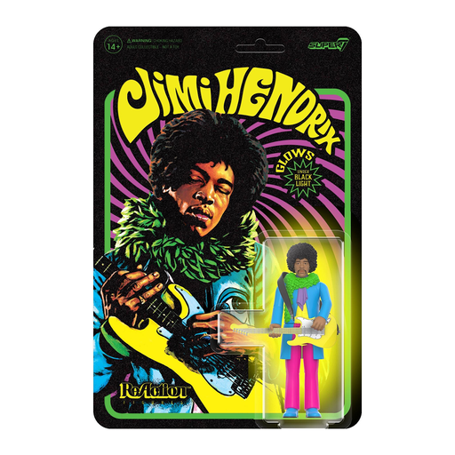 Jimi Hendrix Blacklight (Are You Experienced) ReAction Figure