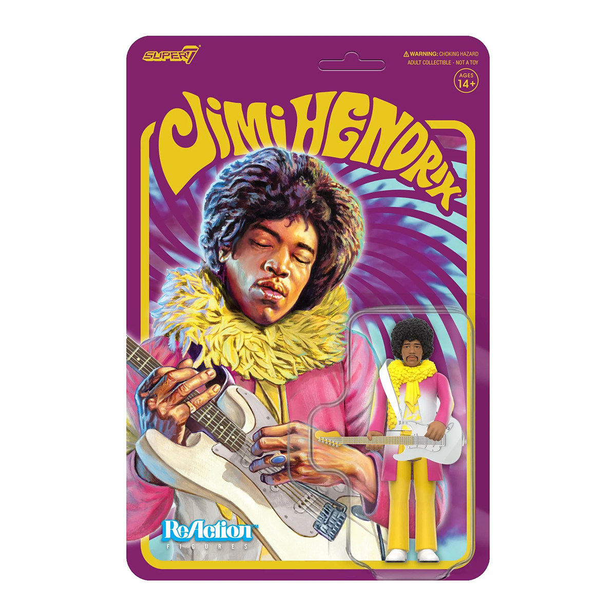 Jimi Hendrix (Reverse Album Colors) Wave 4 ReAction Figure