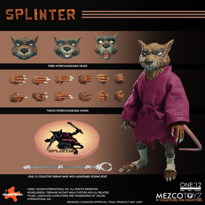 Mezco One:12 Collective Splinter Action Figure