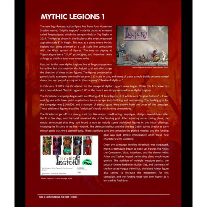 Mythic Legions: The First 10 Years Deluxe Hardcover Book
