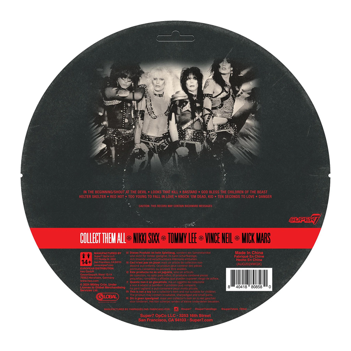 Motley Crue Wave 2 Nikki Sixx (Shout At The Devil - Black & White) ReAction Figure
