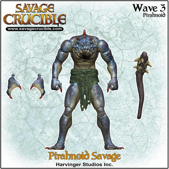 Savage Crucible Pirahnoid Savage Action Figure