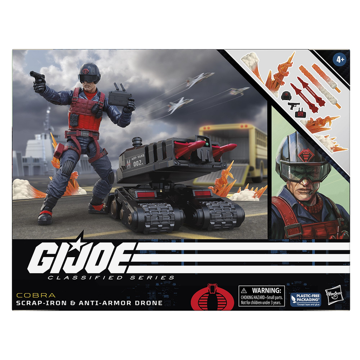 G.I. Joe Classified Series Cobra Scrap-Iron & Anti-Armor Drone 6-Inch Scale Action Figure Set