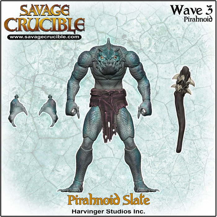 Savage Crucible Pirahnoid Slate Action Figure