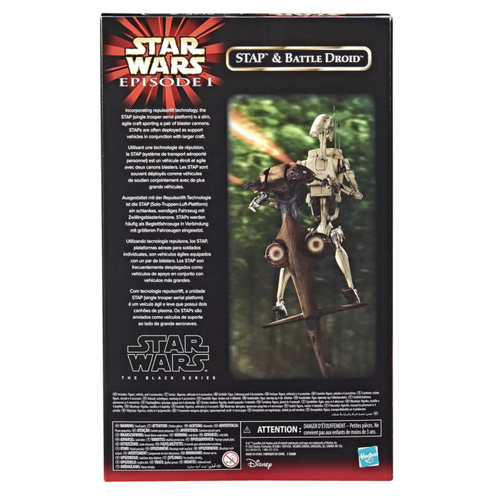 Star Wars The Black Series STAP & Battle Droid Action Figure & Vehicle Set