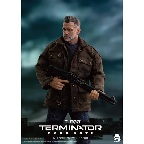threeA Terminator Dark Fate: T-800 1:12 Scale Action Figure, Multicolor, 7  inches