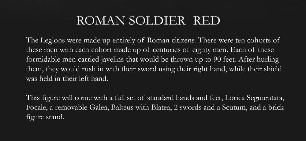 Biblical Adventures Roman Soldier (Red) 1/12 Scale Figure