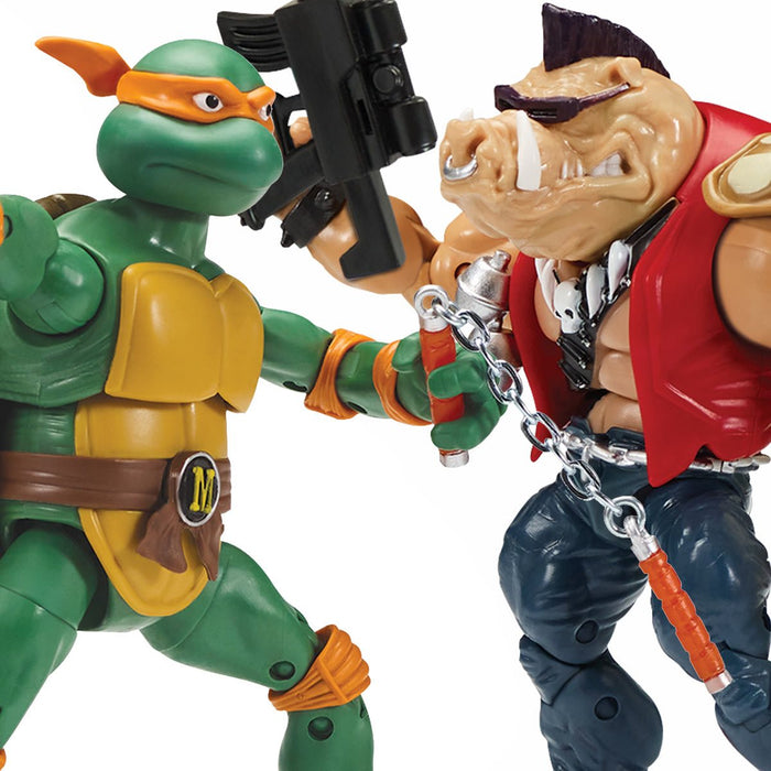 Teenage Mutant Ninja Turtles Classic Michelangelo vs. Bebop Action Figure 2-Pack
