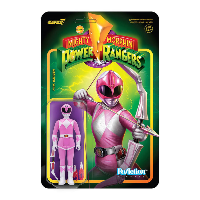 Mighty Morphin Power Rangers Pink Ranger 3 3/4-Inch ReAction Figure