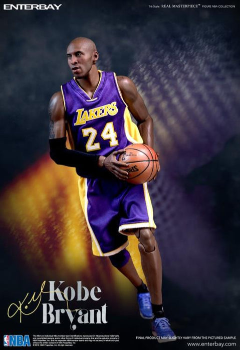 NBA x Enterbay LA Lakers Kobe Bryant Real Masterpiece 1/6 Scale Figure  yellow