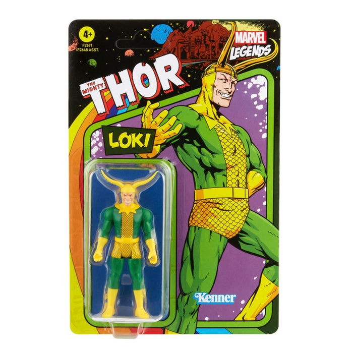 Marvel Legends Retro 375 Collection Wave 4 Loki 3 3/4-Inch Action Figure