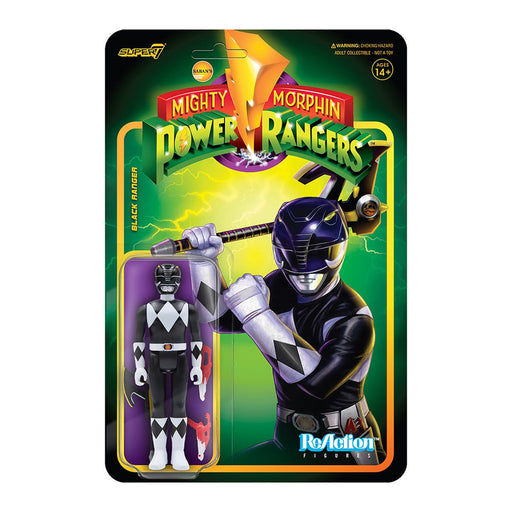 Mighty Morphin Power Rangers Black Ranger 3 3/4-Inch ReAction Figure