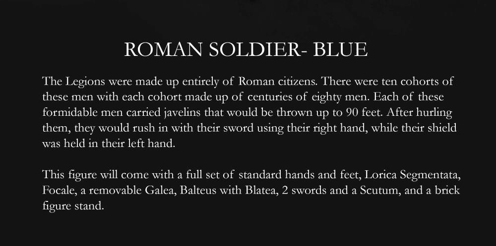 Biblical Adventures Roman Soldier (Blue) 1/12 Scale Figure — Chubzzy