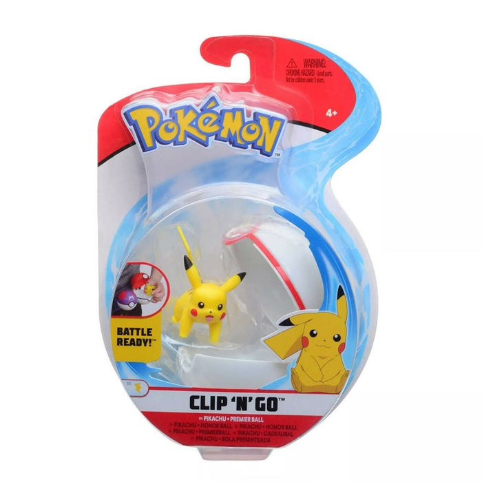 Pokemon Clip N' Go Pikachu + Premier Ball