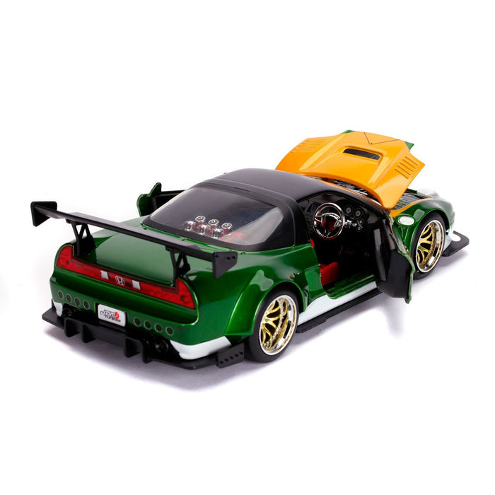 Mighty Morphin Power Rangers Green Ranger 2002 Honda NSX 1:24 Scale Die-Cast Metal Vehicle with Figure