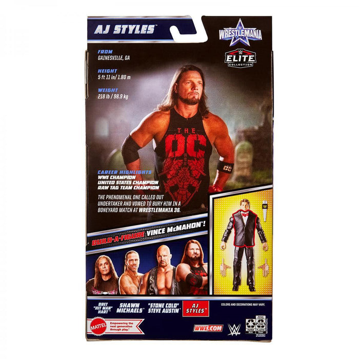 WWE WrestleMania Elite 2022 AJ Styles Action Figure