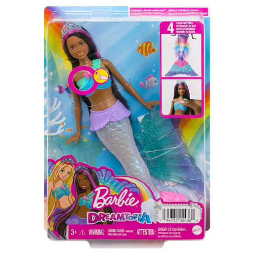 Barbie Dreamtopia Twinkle Lights Mermaid Doll with Brunette Hair