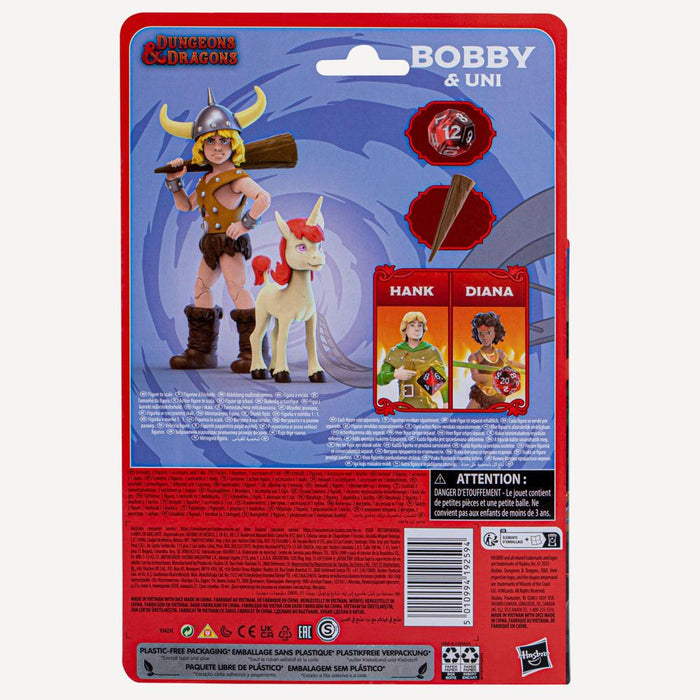 Dungeons & Dragons Cartoon Classics Bobby & Uni 6-Inch Scale Action Figures 2-Pack
