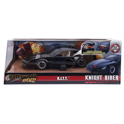 Hollywood Rides Knight Rider KITT 1982 Pontiac Trans Am 1:24 Scale Die-Cast Metal Vehicle with Lights