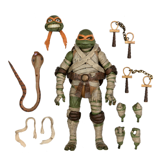Universal Monsters/Teenage Mutant Ninja Turtles Michelangelo as The Mummy 7-Inch Scale Action Figure