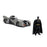 Batman 1989 Movie Batmobile Black Chrome Finish 1:24 Scale Die-Cast Metal Vehicle with Mini-Figure